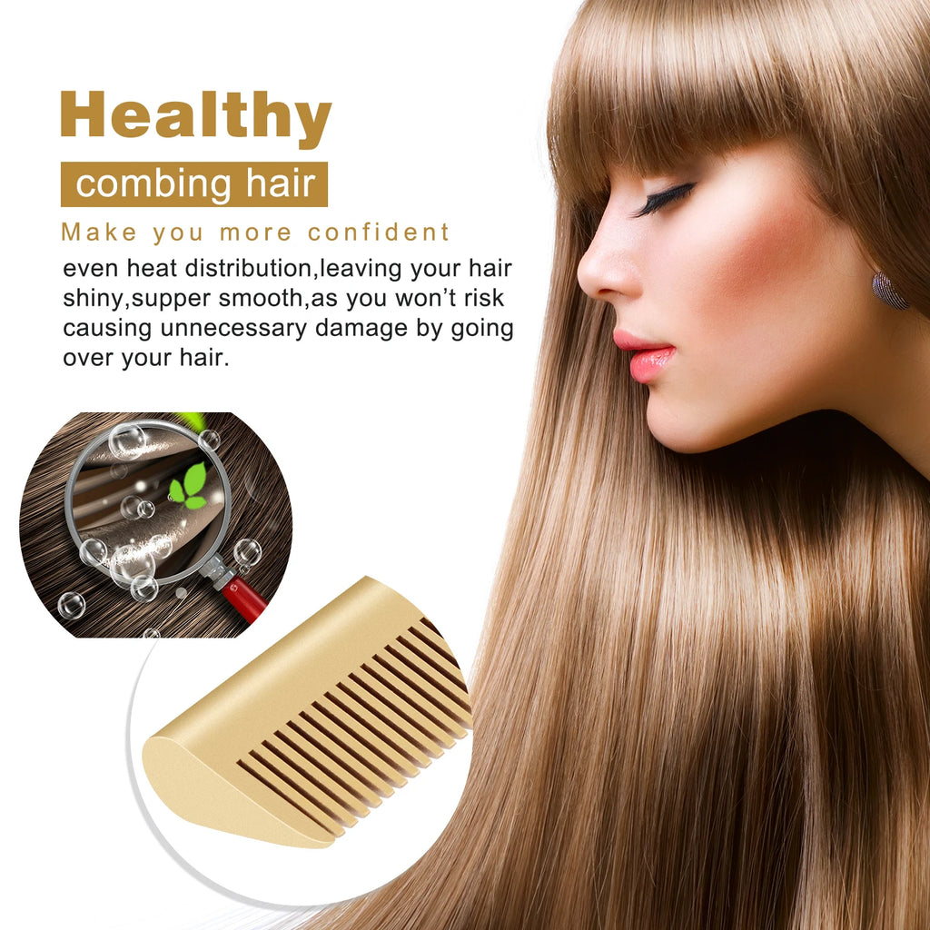 2 in 1  Electric Hot Heating Comb Hair Straightener Curler Wet Dry Hair Iron Straightening Brush Hair Styling Tool Raynovia