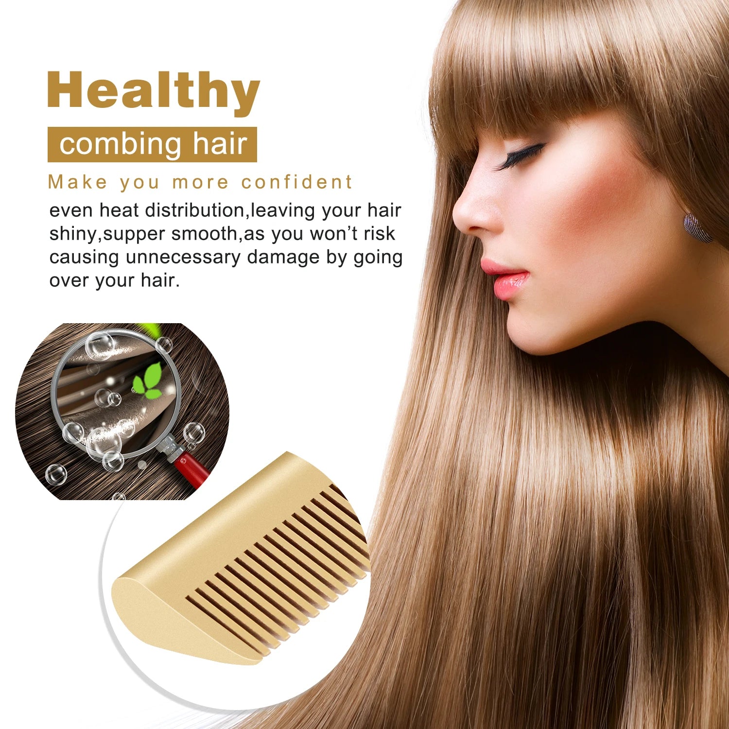 2 in 1  Electric Hot Heating Comb Hair Straightener Curler Wet Dry Hair Iron Straightening Brush Hair Styling Tool Raynovia