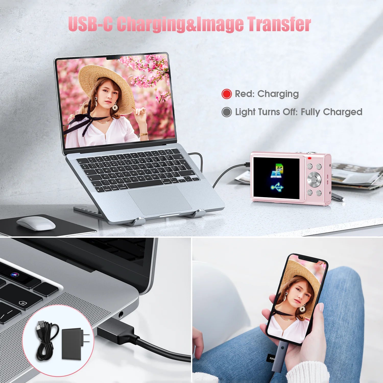 4K Digital Camera Autofocus Vlogging Camera HD 48MP with 2.8" Large Screen Camcorder Camera for Photography for Kid Adult Raynovia