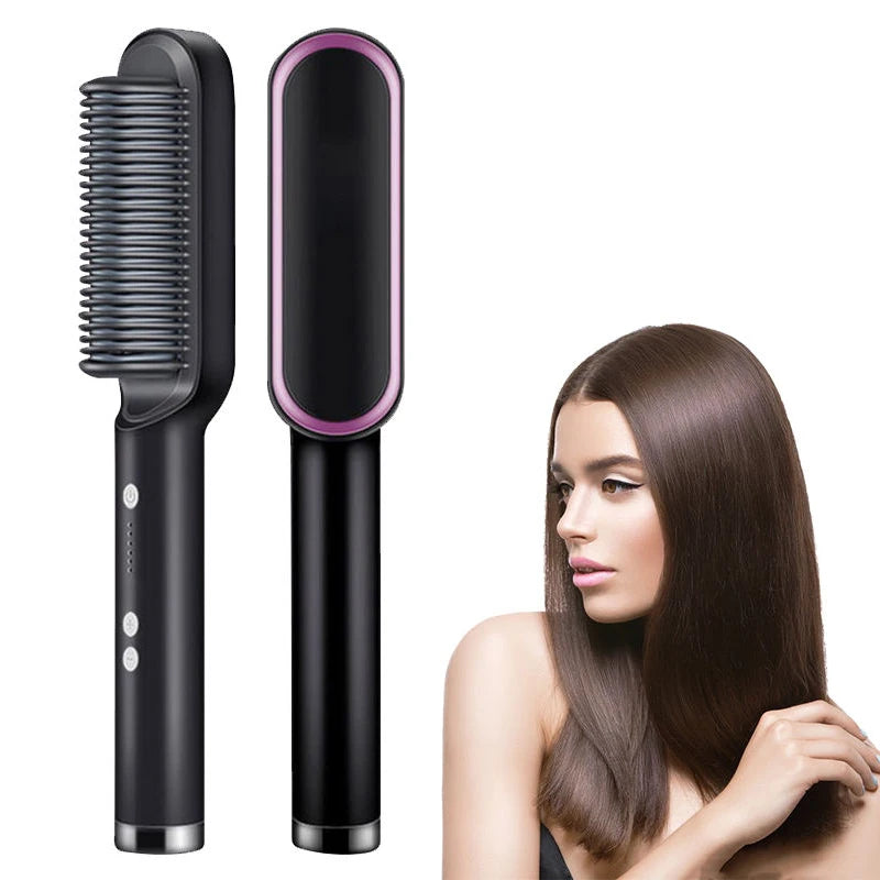 Electric Hair Straightener Brush Professional Fashion Fast Heating Ceramic Hair Straightener Raynovia