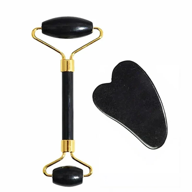 Natural Jade Roller Face Gua Sha Natural Stone Body Neck Massager Acupoint Eye Care Spa Massage Tools Massage Visage Lifting Raynovia