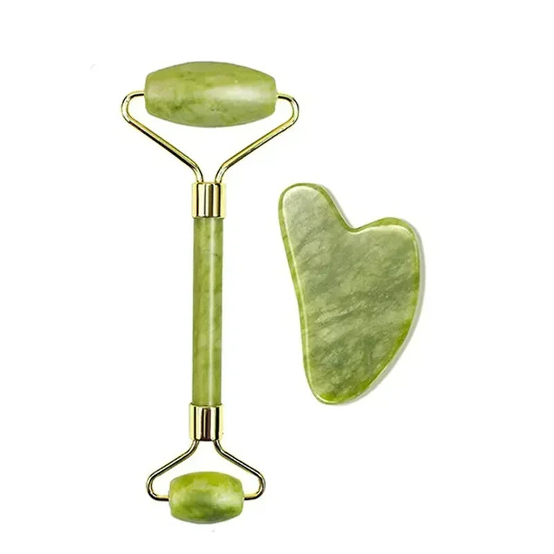 Natural Jade Roller Face Gua Sha Natural Stone Body Neck Massager Acupoint Eye Care Spa Massage Tools Massage Visage Lifting Raynovia