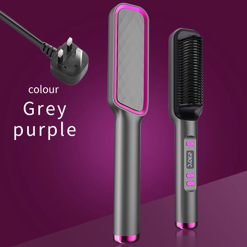 Electric Hot Comb Multifunctional Straight Hair Straightener Comb Negative Ion Anti-Scalding Styling Tool Straightening Brush Raynovia