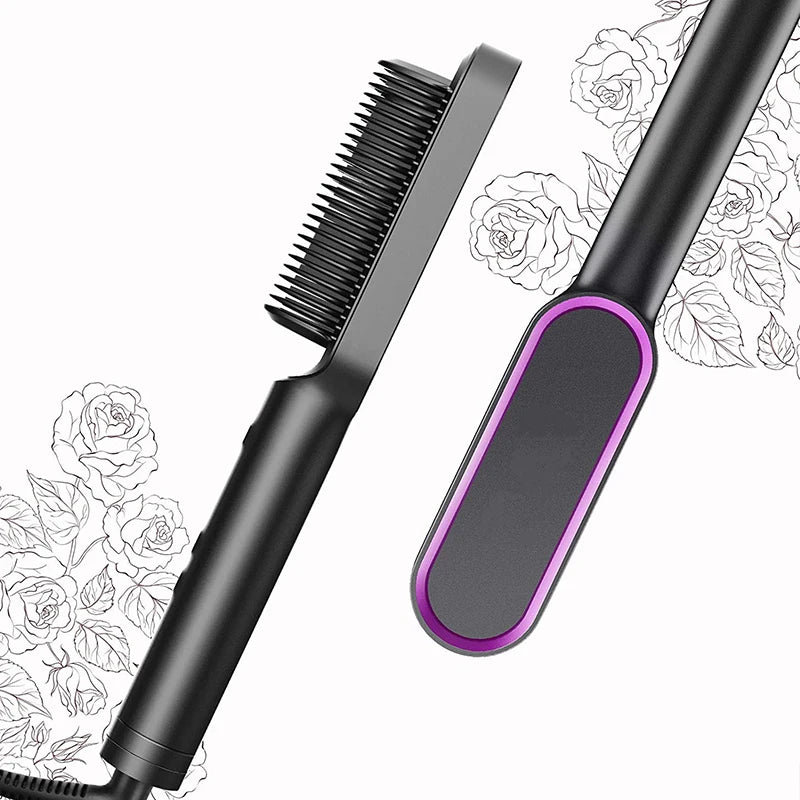 Electric Hair Straightener Brush Professional Fashion Fast Heating Ceramic Hair Straightener Raynovia